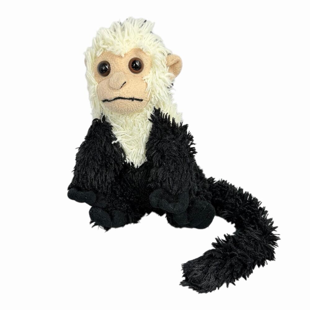 Wild Republic Black & White Monkey Plush 8” Stuffed Animal Toy Capuchin
